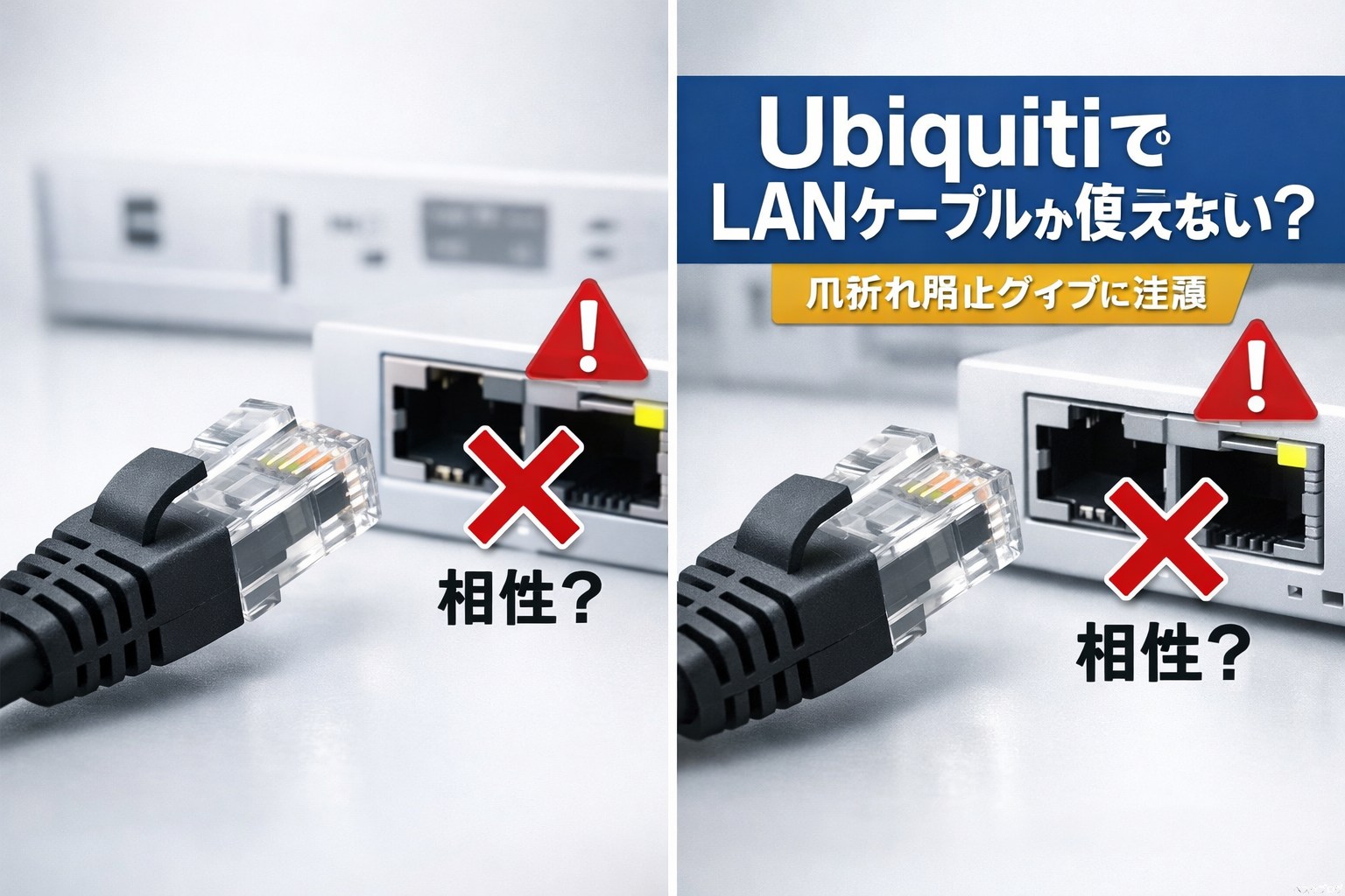 Ubiquiti製品で使えないLANケーブルがある？実際にハマった相性問題